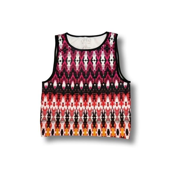 Ikat Batik Pattern exercise crop top - Picture 1 of 5